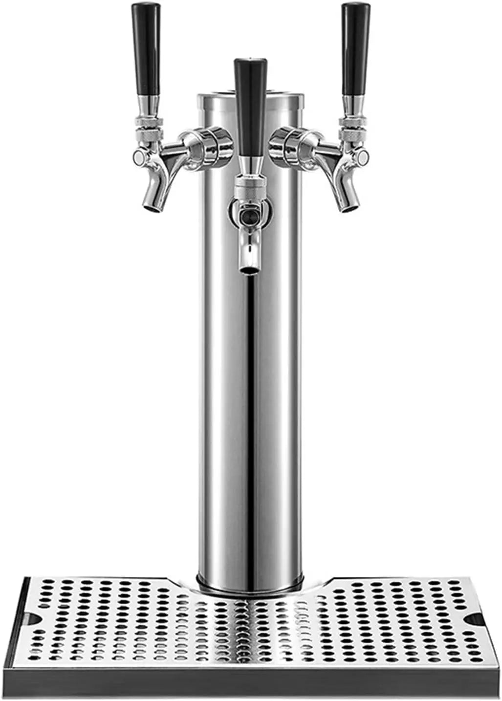 Kegerator Tower,Stainless Steel Beer Tower,Beer Tower,Single Tap Draft Beer Kegerator Tower,Stainless Steel Double Faucet Draft