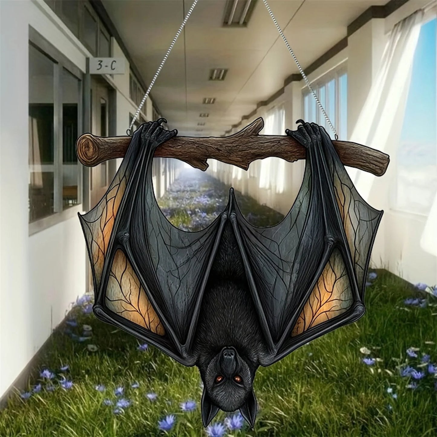 Halloween Spiderweb Acrylic Window Hangings Spiderweb Suncatcher Spooky Halloween Ornaments for Home Kitchen Party Decorations