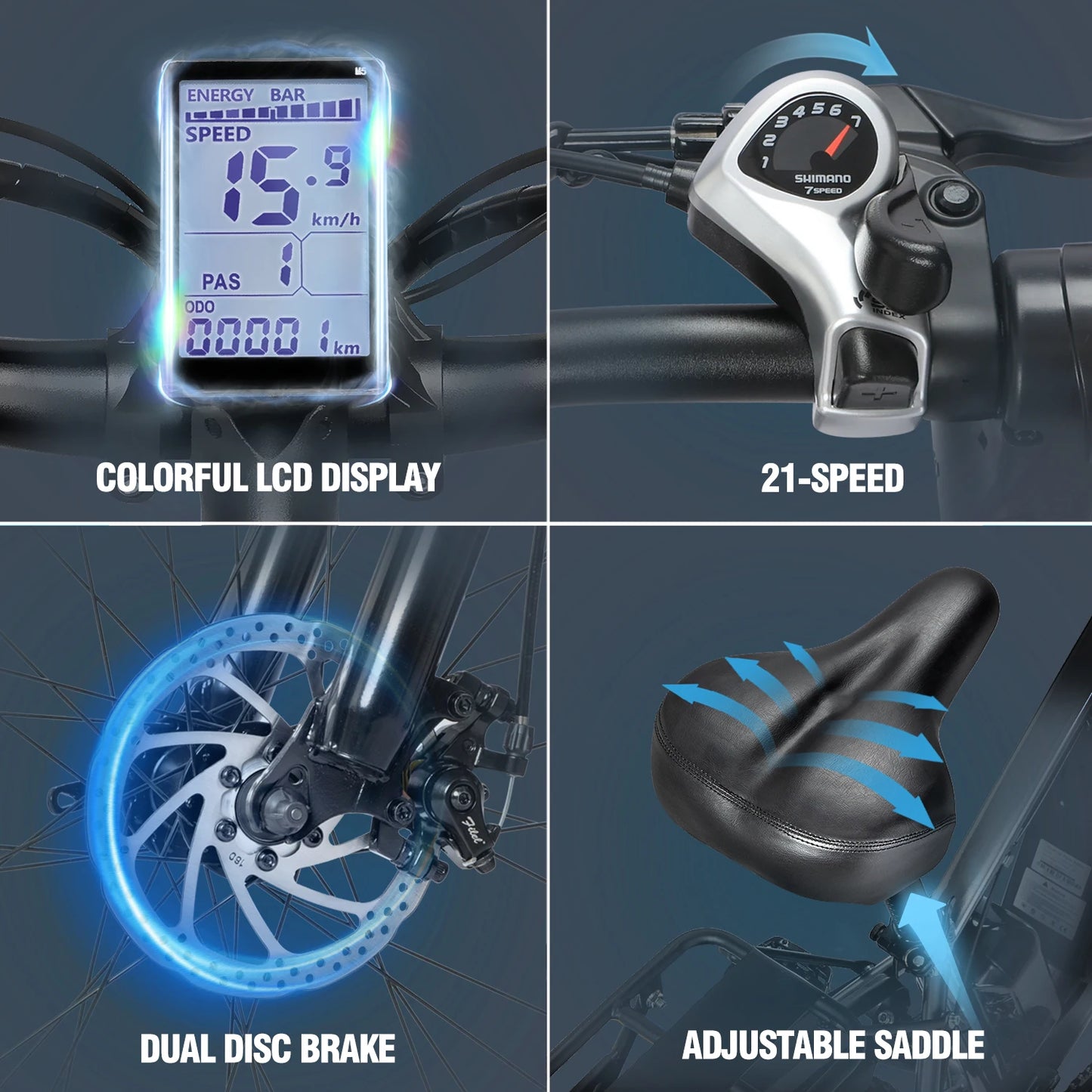 Ridstar Electric Bike 1500W 48V 15Ah Removable Battery For Adult Off-Road E Bike 26inch*4.0 Fat Bike Snow Electric Bicycle EMTB