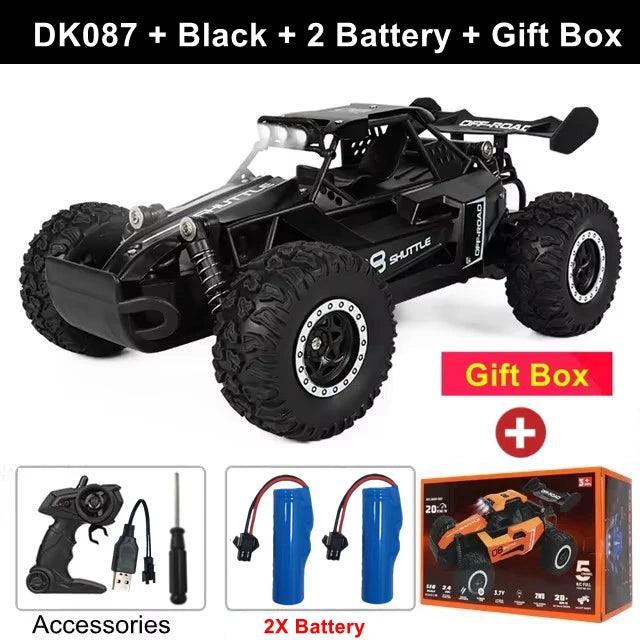 Remote Control Car RC Drift Racing 1:16 Vehicle Off Road Alloy 2.4G Radio High-Speed Trucks With LED Light Climbing Gift Kid Toy