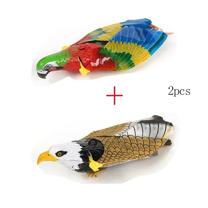 Simulation Bird Interactive Cat Toys Electric Hanging Eagle Flying Bird Cat Teasering Play Cat Stick Scratch Rope Pet Toys Snake