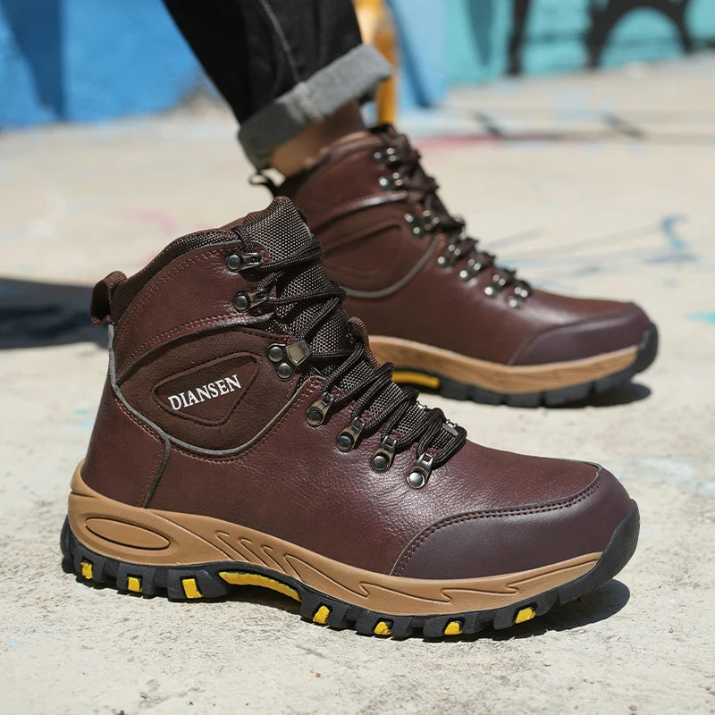 Waterproof Leather Indestructible Work Safety Boots For Men