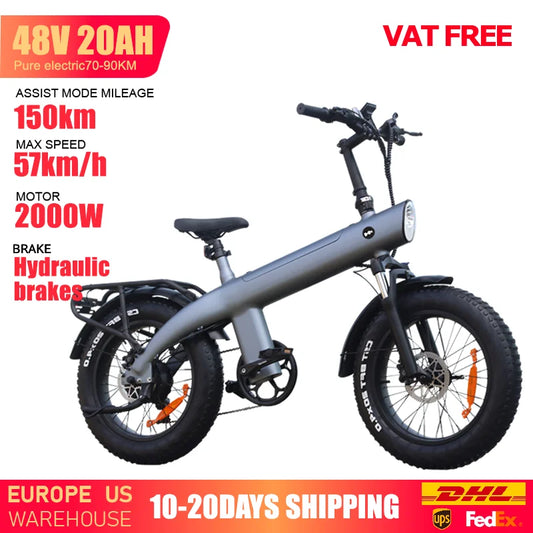 HUANCI Q3 electric bike 48V 20AH electric bikes 20 Inch ebike for adults Mountain e bike Electric Bike Electric Bicycle ebikes