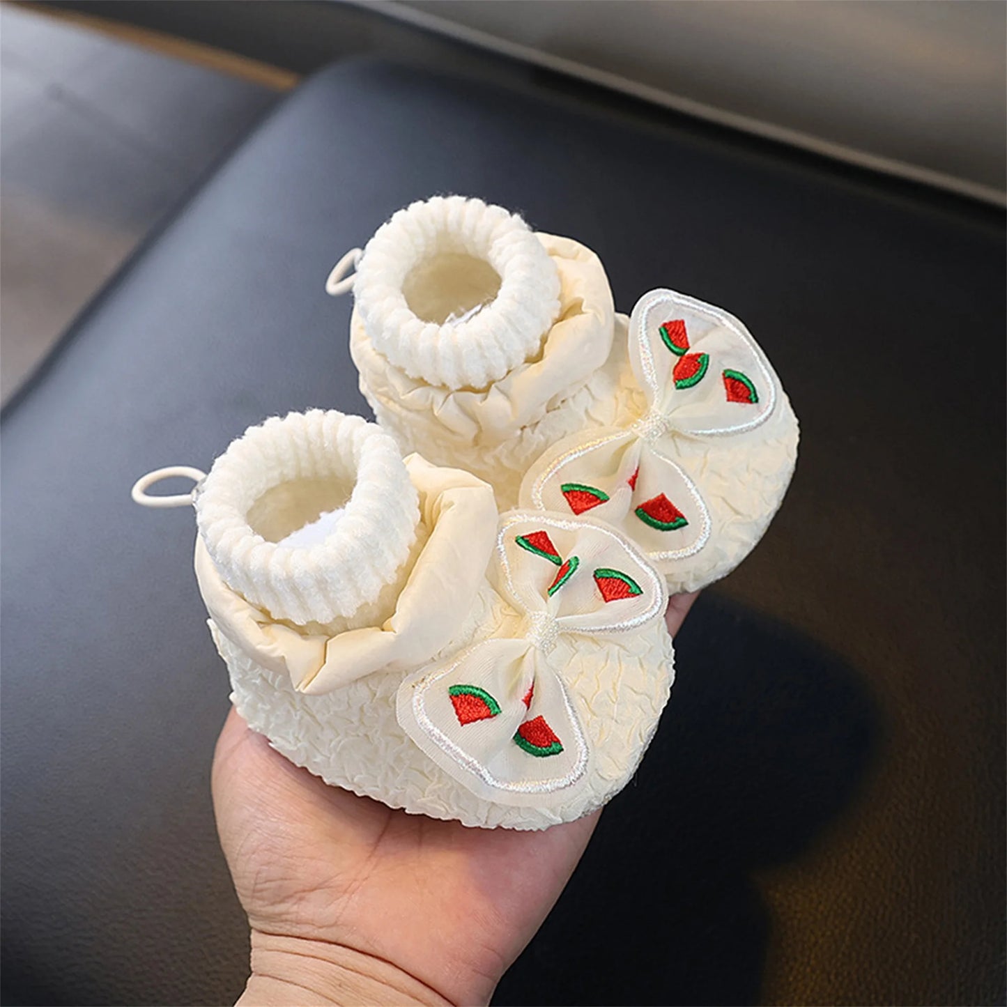 Adorable Toddler Winter Boots Fleece Lined Snow Shoes Bow