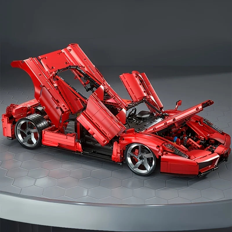 1:8 Building block assembly for adult racing cars, high-quality sports cars, car mechanical models, modified toys