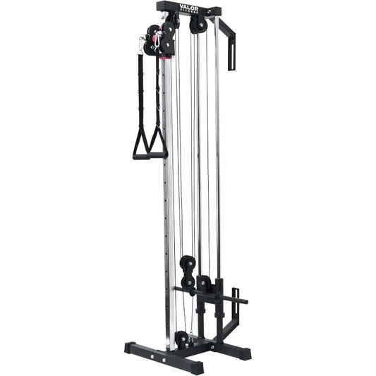 Valor Fitness BD-62 Wall Mounted Cable Machine with Adjustable Dual Pulley System Functional Home Gym Workout Equipment