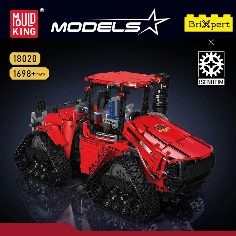 Mould King 18020 Technical Car Toys The APP RC MOC-35270 Pneumatic Crawler Tractor Building Block Brick Kids Christmas Gift