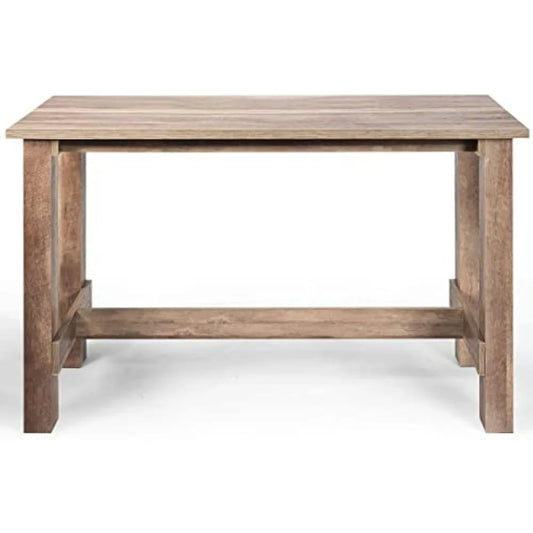 Rectangular Rustic Counter Kitchen Table, Multifunctional Wood Farmhouse Kitchen Dining Table for Bar, Dining Room, Apartment