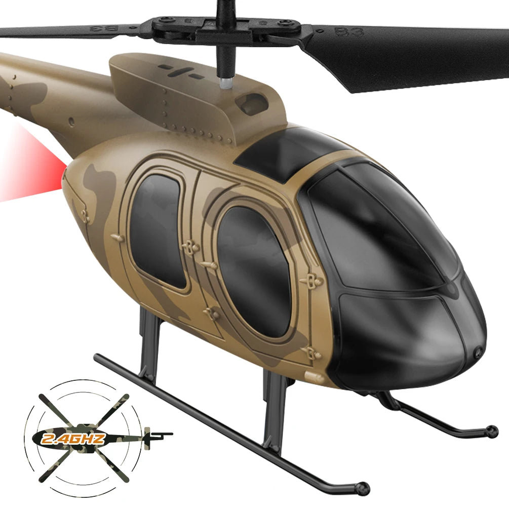 Vatos remote controlled helicopter camouflage 2.4GHz radio indoor RC helicopter toy one click takeoff for boy children adults