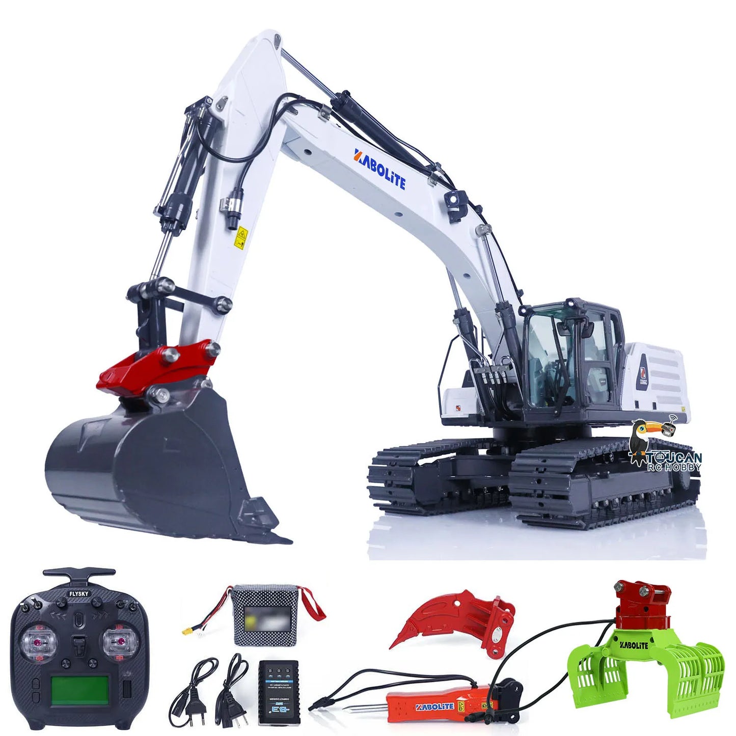 US Stock 1/18 Kabolite K961 100S RC Hydraulic Excavator HUINA Upgraded K336GC Digger Construction Vehicle Toy for Adults
