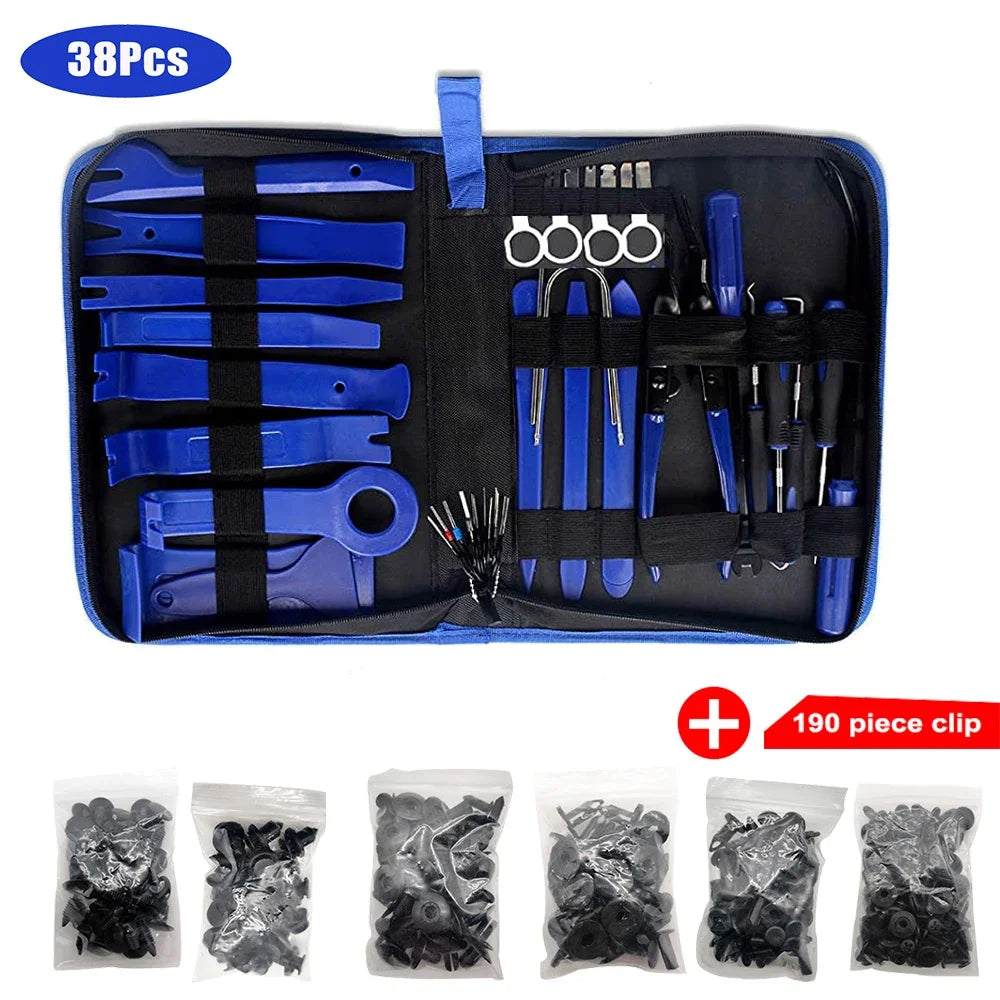 Garage Tools Car Interior Removal Kit Plastic Trim Door Panel Disassembly Suit Auto Clips Puller Diy Hand tool