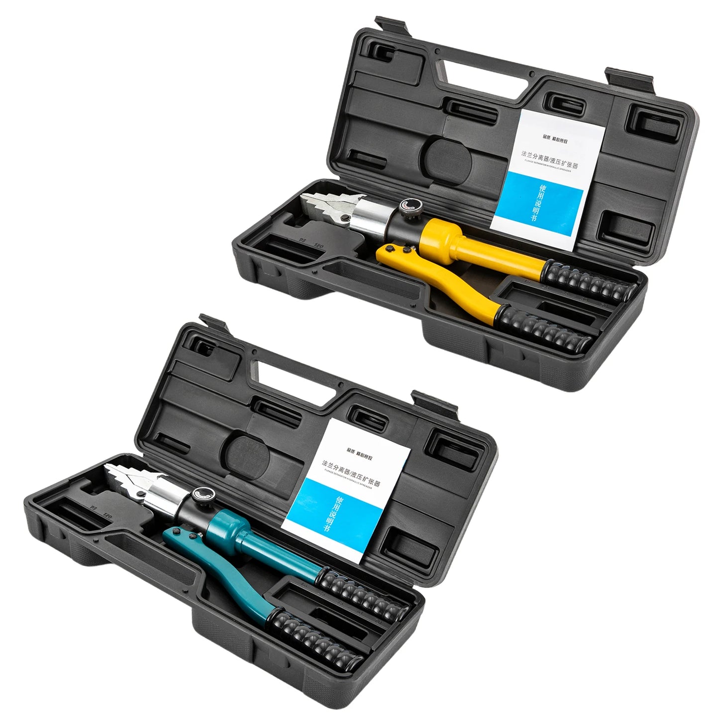 YQ-30 8T 30MM Portable Hydraulic Spreader Separator Kit Hand-held Integrated Manual Flange Dividing Tool Set Blue/Yellow