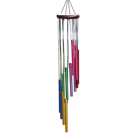 Outdoor Garden Wind Chime 12 Metal Tubes with Hook Wind Chimes Pendant Hanging Metal Pipe Wind Chimes Bells for Garden Home Yard