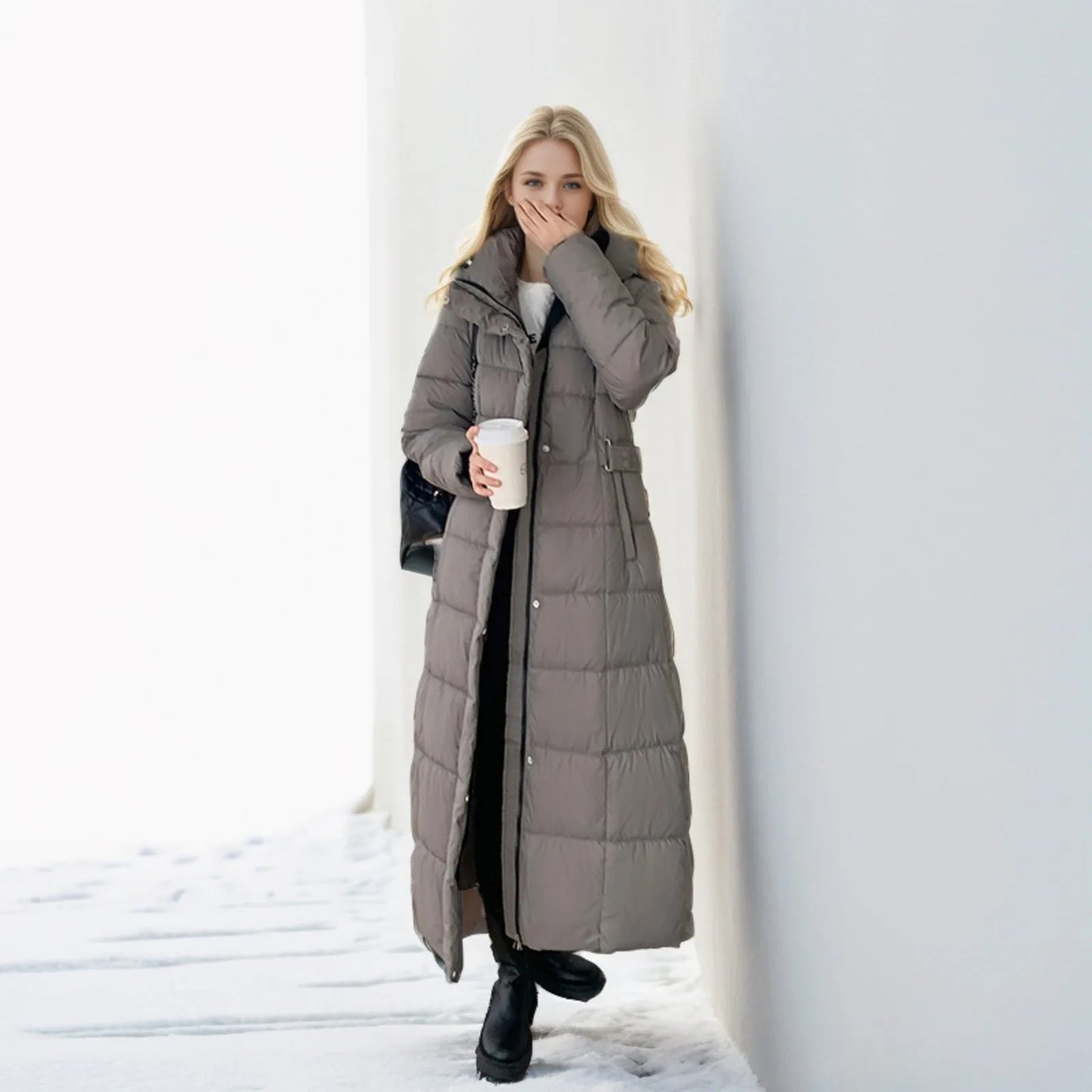 Black Winter Coat 2024 New Women's Thick Cotton Parka Jacket Korean Oversized Loose Hooded Coats Female Casual Long Overcoat