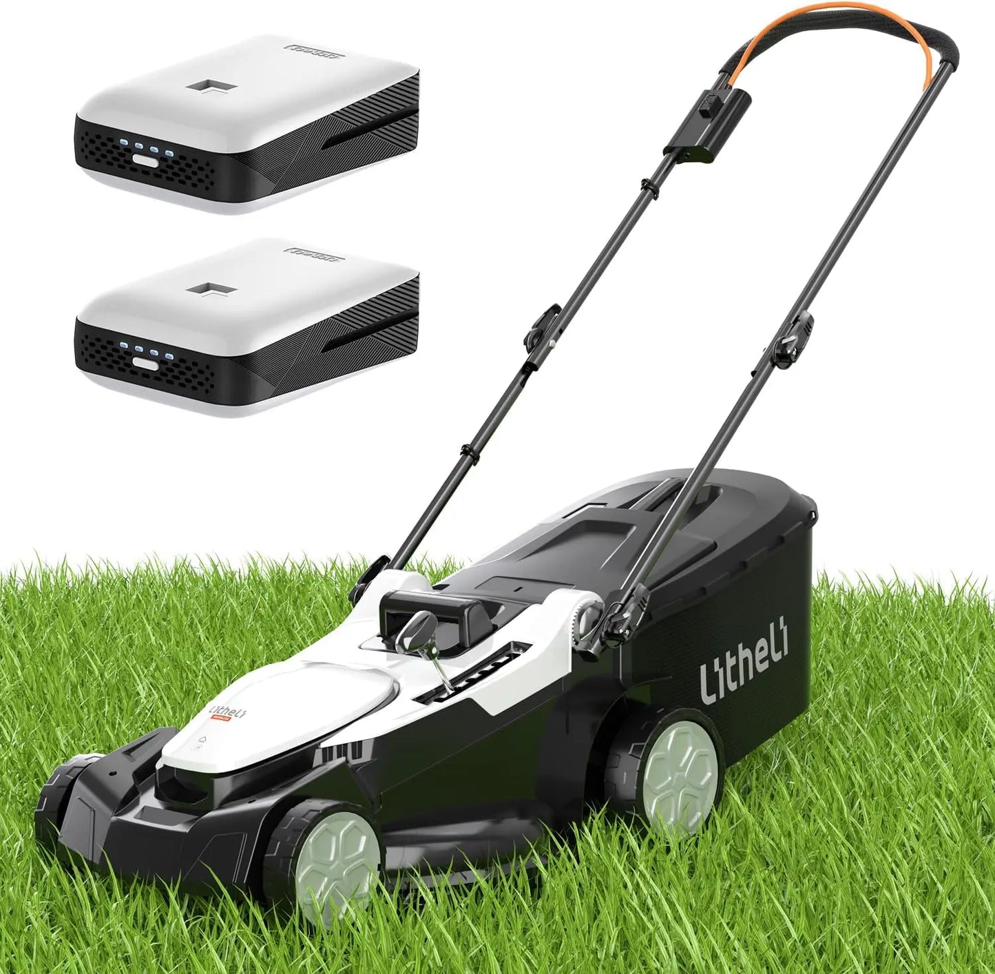 18" Electric Lawn Mower for Garden Yards, Lightweight Cordless Lawn Mower Brushless with 6-Position Height Adjustment