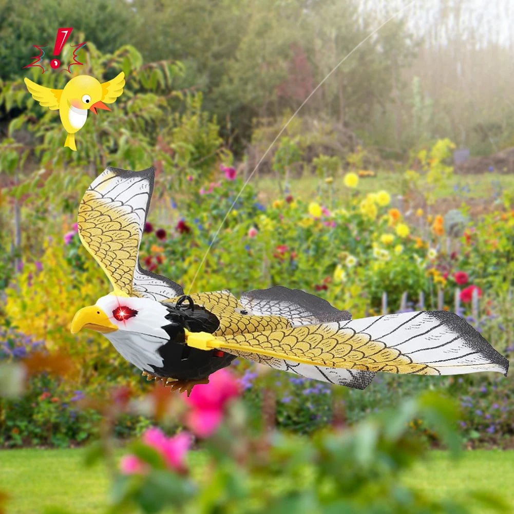 Bird Scarer Hanging Eagle Natural Enemy Pest Deterrent Scarecrow Outdoor Falcon Decor Flying Bird Repellent Scarer Garden Decor