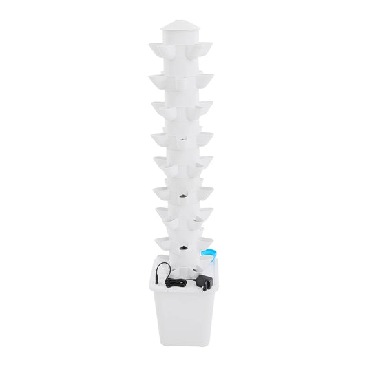 45-Holes Hydroponic Garden Vertical Tower| Hidroponia Growing System Vegetable Planter for Balcony Garden Greenhouse