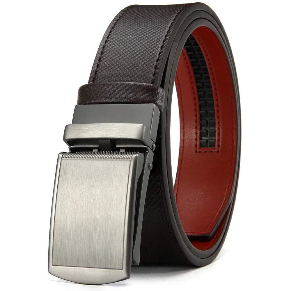 Automatic Genuine Leather Belt For Men Black Designer