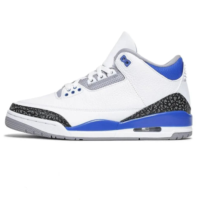 Designer 3 Shoes Sneakers 3 Blue Mens Womens 3s Black Cement Lvory Fear Pack Shoe Midnight Navy Woman Brown shoes