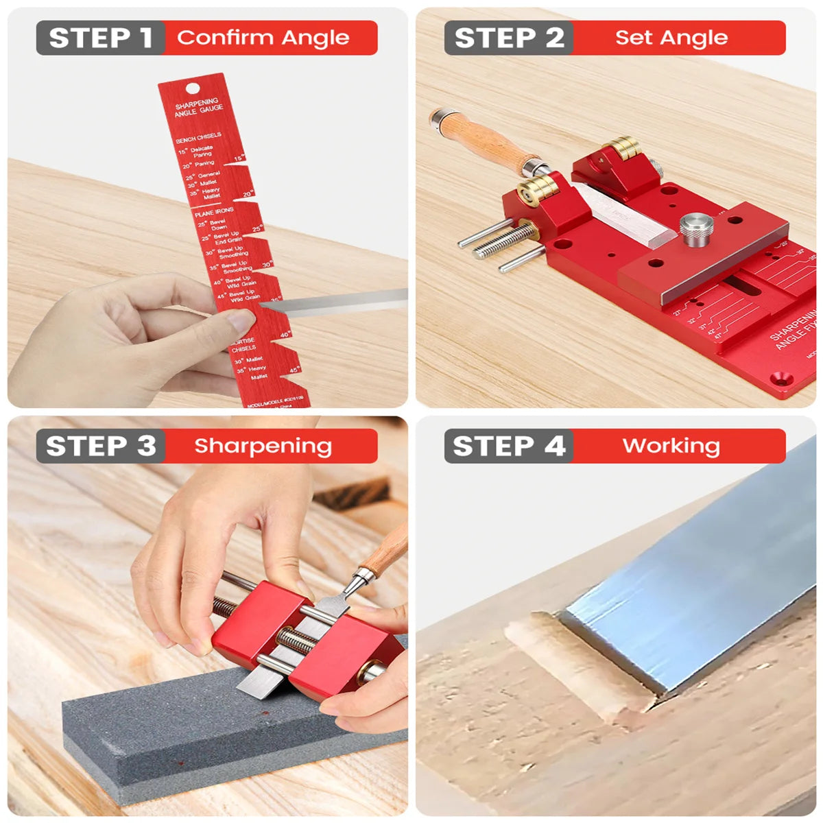 GD1109 Sharpening System Two Types Honing Guide Sharpening Holder Angle Fixture Angle Gauge for Woodworking Chisel