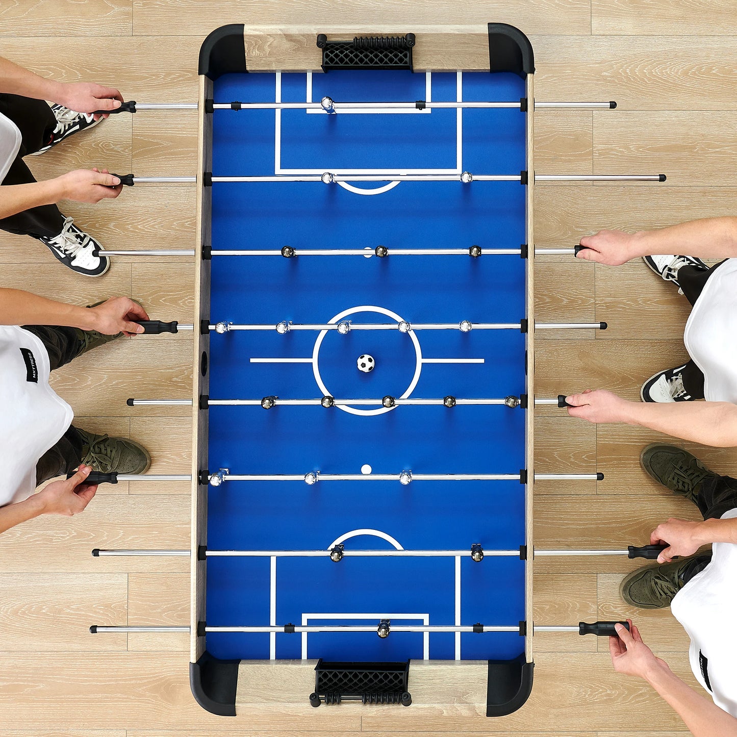53.5 Inch Competition Sized Foosball Table Game Table Foosball Table Adult Size Arcade Table Soccer with 3 Balls Easy Assembly