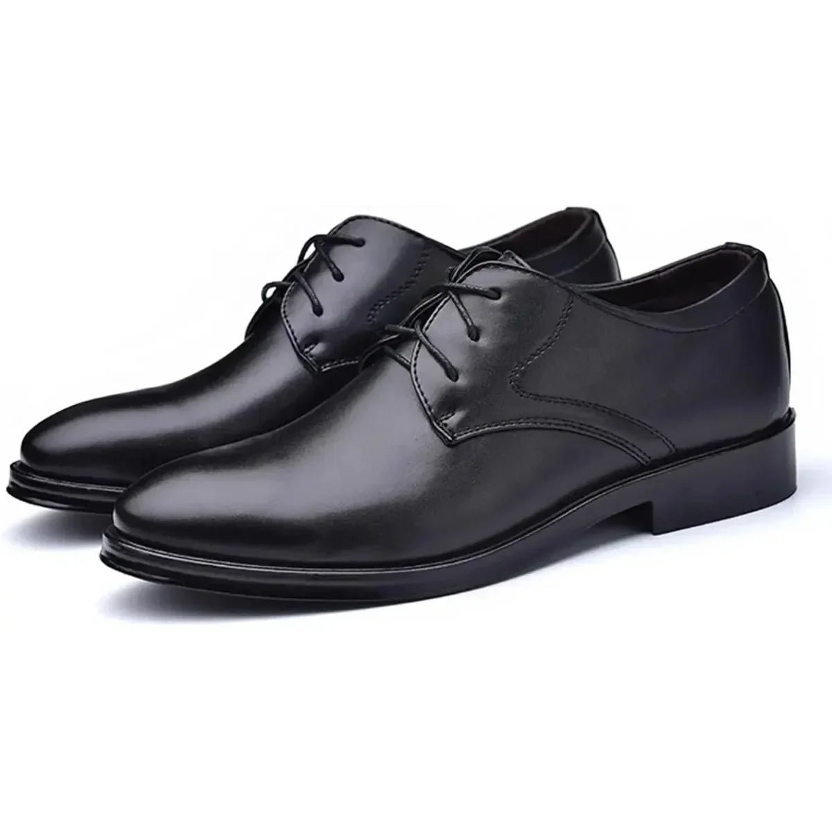 Mens Classic Matte Leather Oxfords Lace Up Dress Shoes