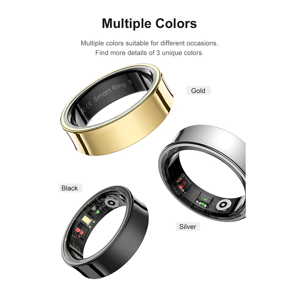 R09 Smart Ring Heart Rate Blood Oxygen Sleep Monitoring Sport Health Ring Fitness Tracker for Men Women for Xiaomi Samsung Phone