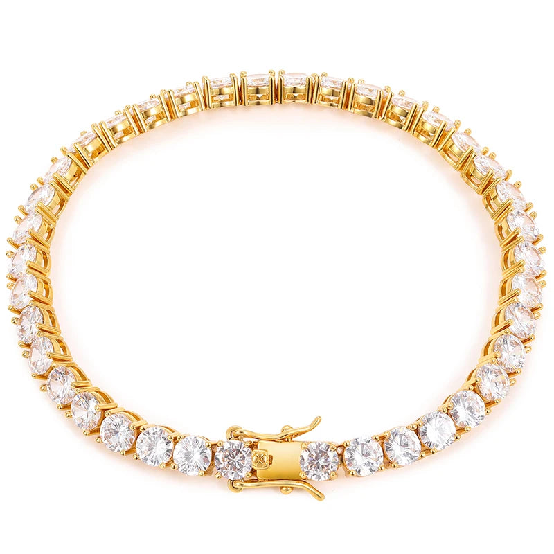 ICEOUTBOX D VVS1 Moissanite Tennis Bracelet Original s925 Sterling Silver Plated 18k White Gold with GRA Bracelets for Women Man