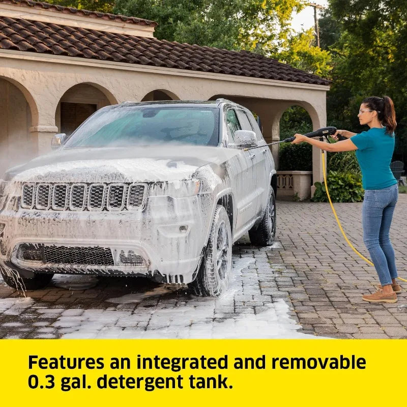 Kärcher Pressure Washer K1800PS Cube, Max 2250 PSI, 3 Spray Nozzles, Detergent Tank, For Cars, Driveways, Siding, Patios