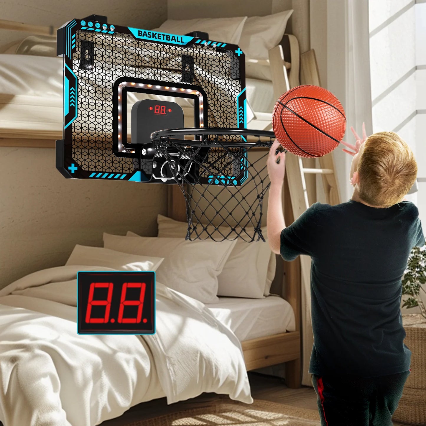 Basketball frame shooting wall mounted non perforated children's small basketball frame indoor and outdoor children's shooting m