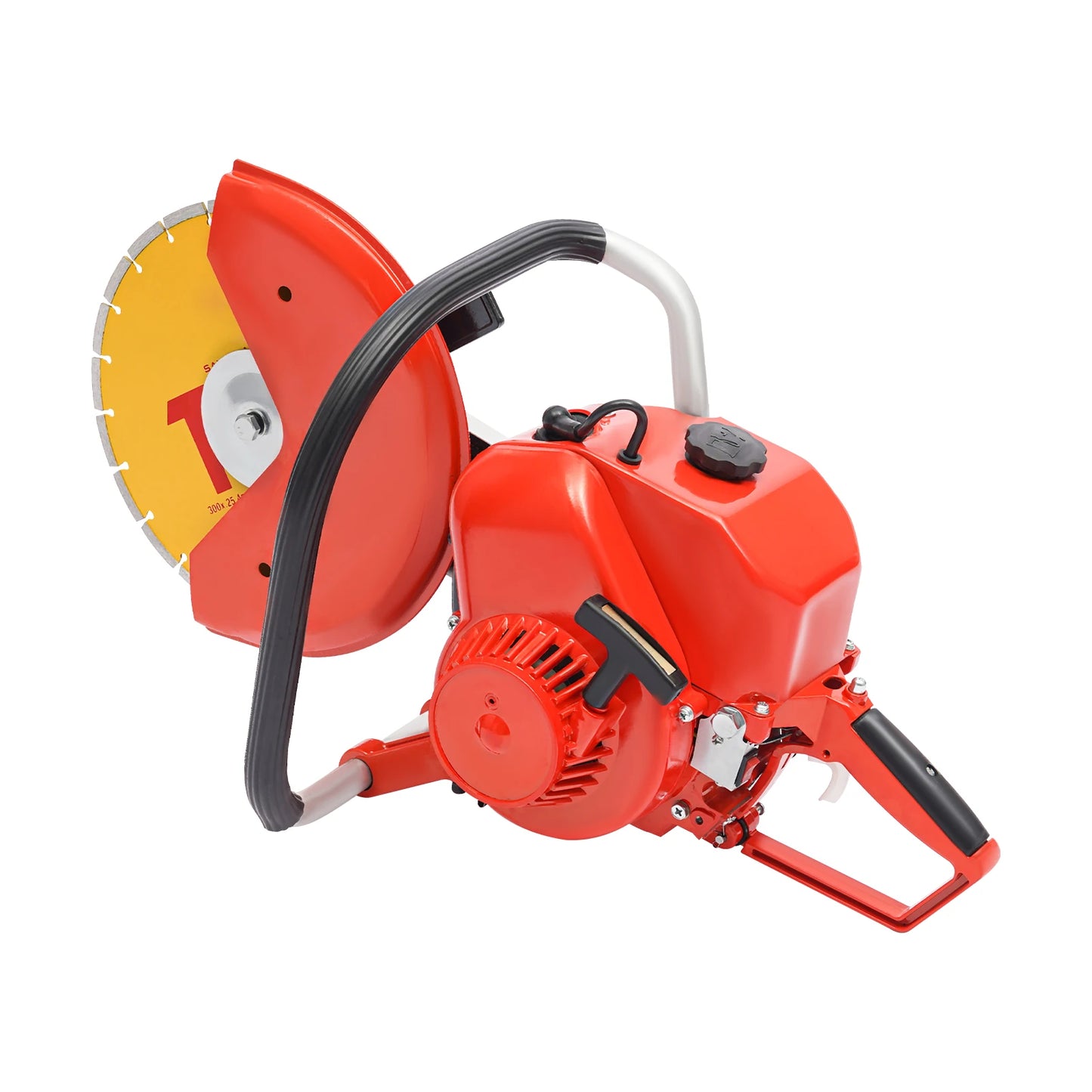 12" Gas Powered Concrete Cutter Cut-Include Diamond Saw Blade 4500w 95cc Circular Saw Toothless Wet/Dry Cutting Tool