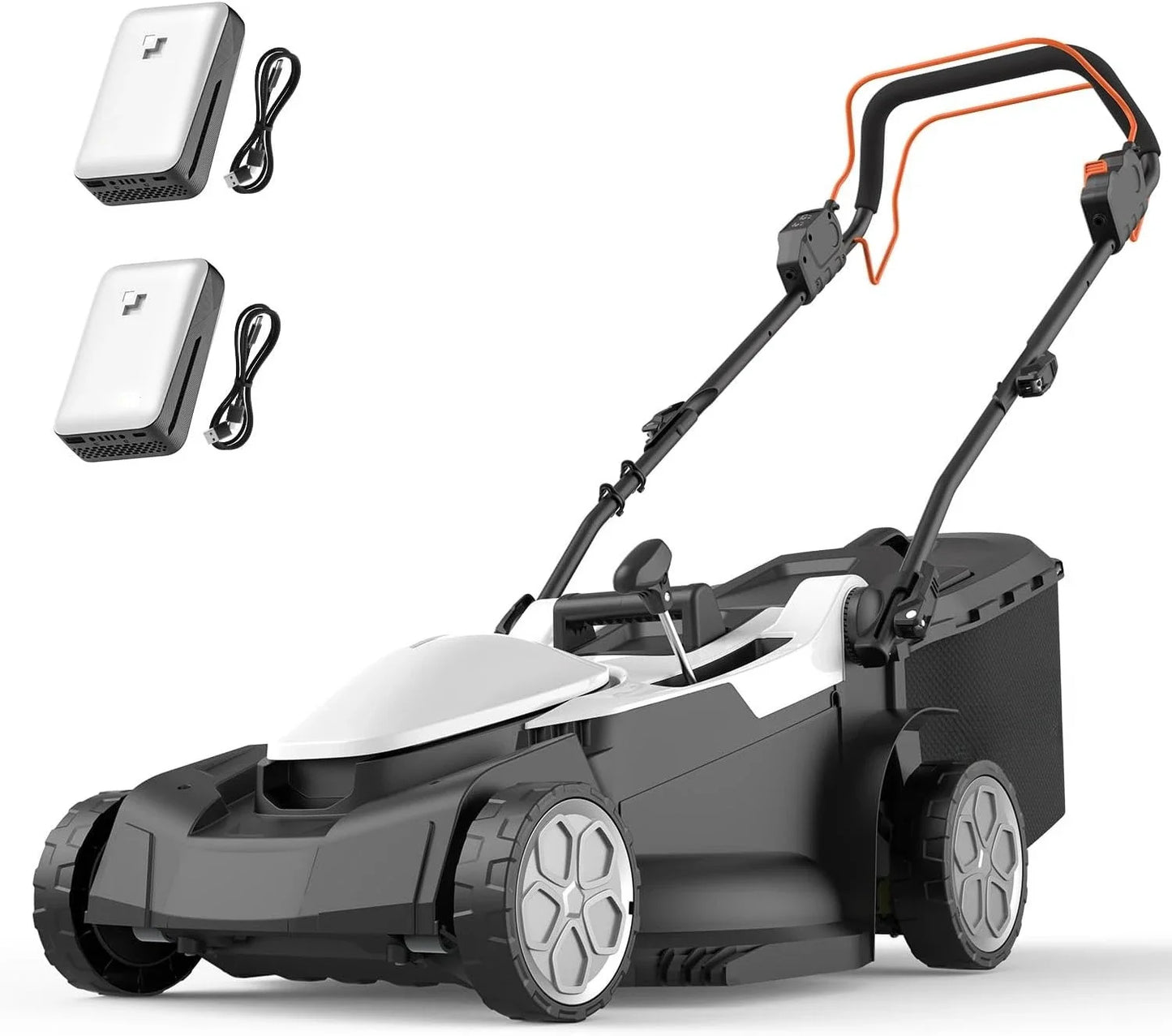 Lawn Mower 18" Electric Self Propelled for Garden Yards, Lightweight Cordless Lawn Mower Brushless 6-Position Height Adjustment