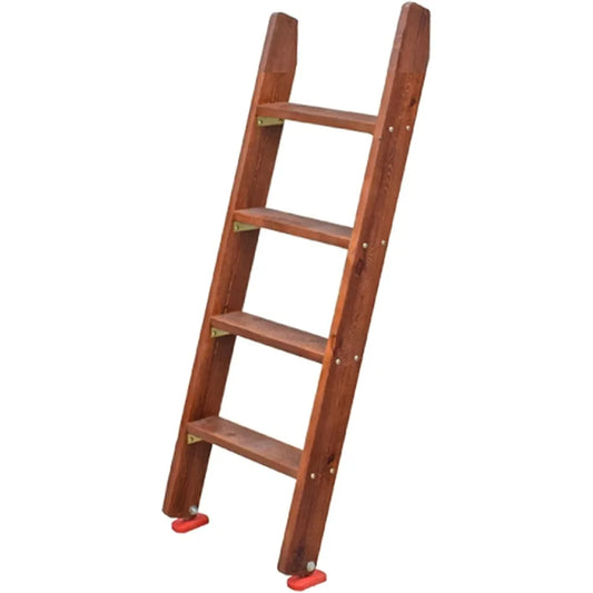 Bunk Bed Ladder 3 Step/4 Step/5 Step Bunk Bed Ladder for Heavy Duty People, Wooden Loft Bed Ladders with Hooks Bracket and Anti-