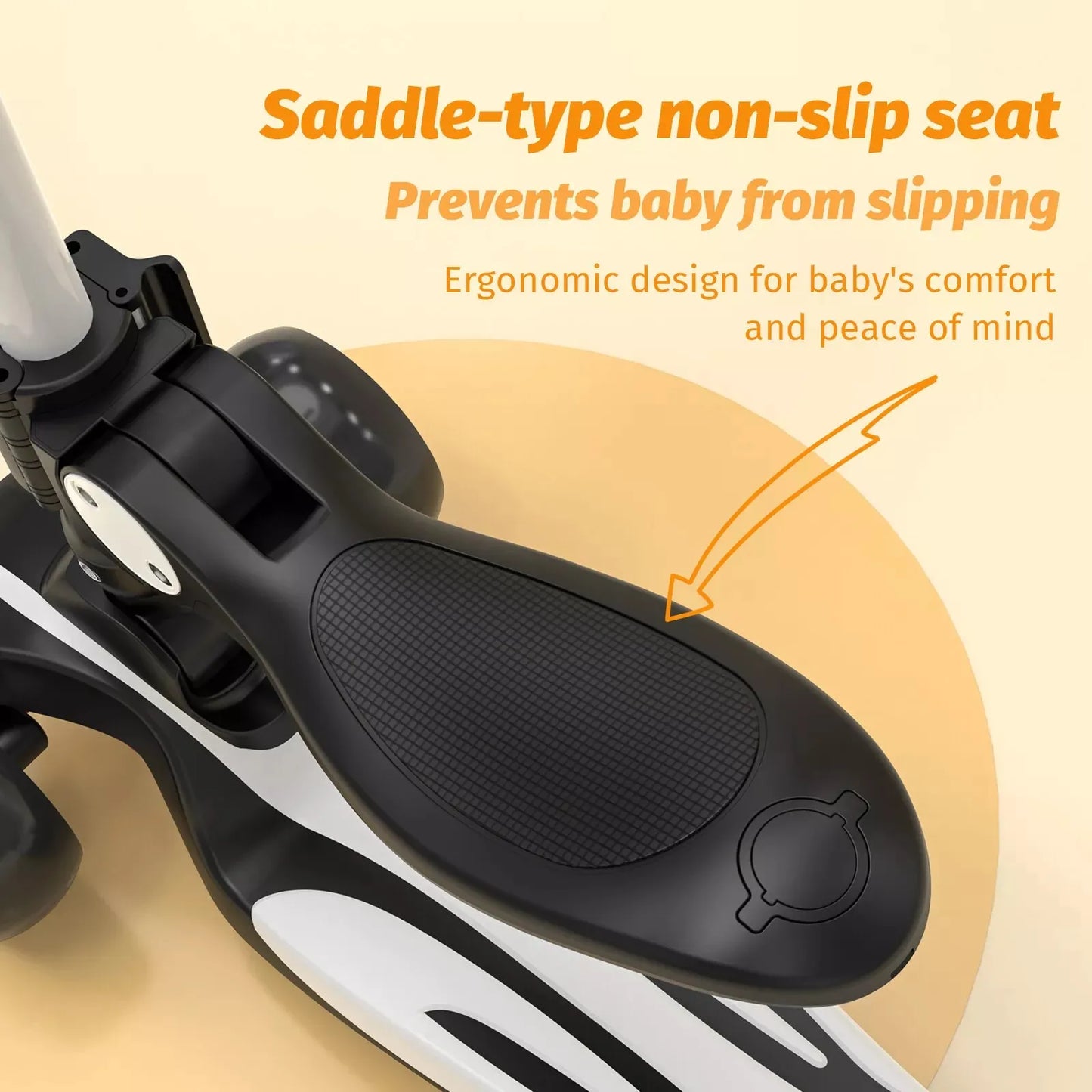 Sejoy Toddler Kick Scooter With Foldable Seat Height Adjustable