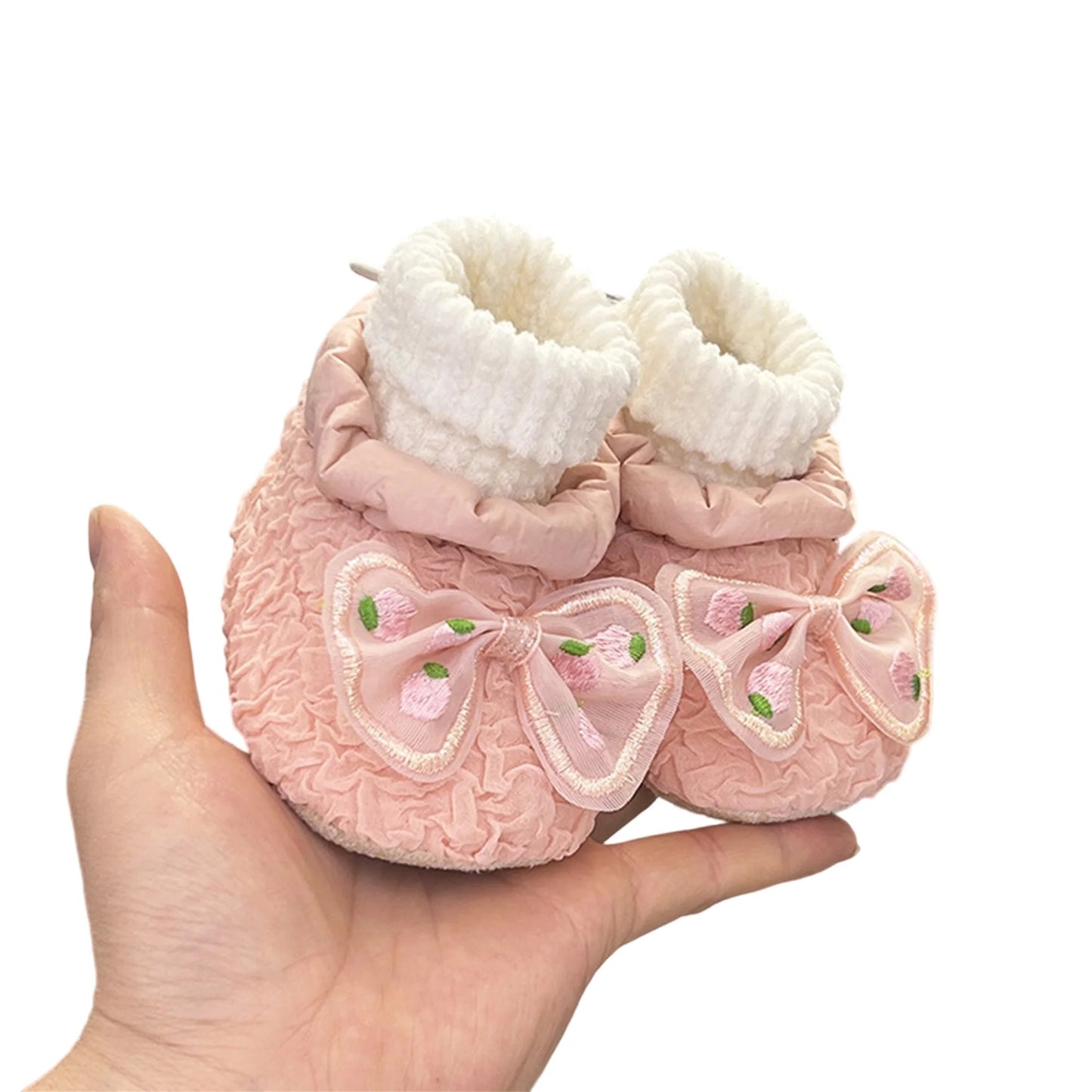 Adorable Toddler Winter Boots Fleece Lined Snow Shoes Bow