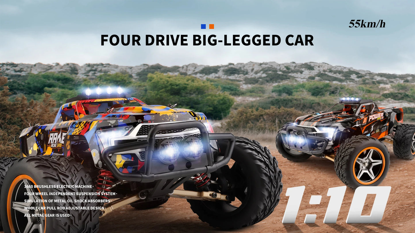 Original Brushless 55KMH WLtoys 104018 1/10 RC Car 2.4G Remote Control 4WD Off Road Drift Alloy Racing Truck