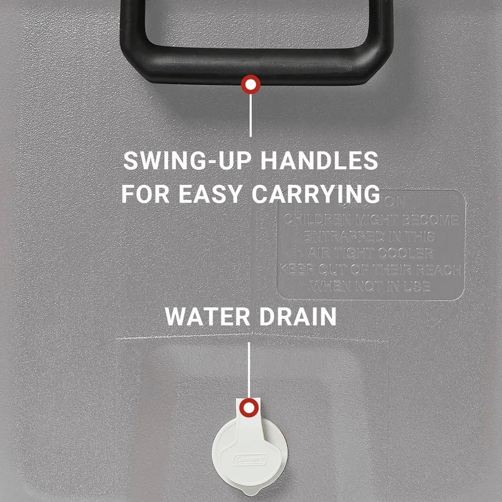 Classic Series Insulated Portable Cooler, Leak-Resistant Outdoor Hard Cooler Keeps Ice up to 5 Days, 52/70/120/150 Quart