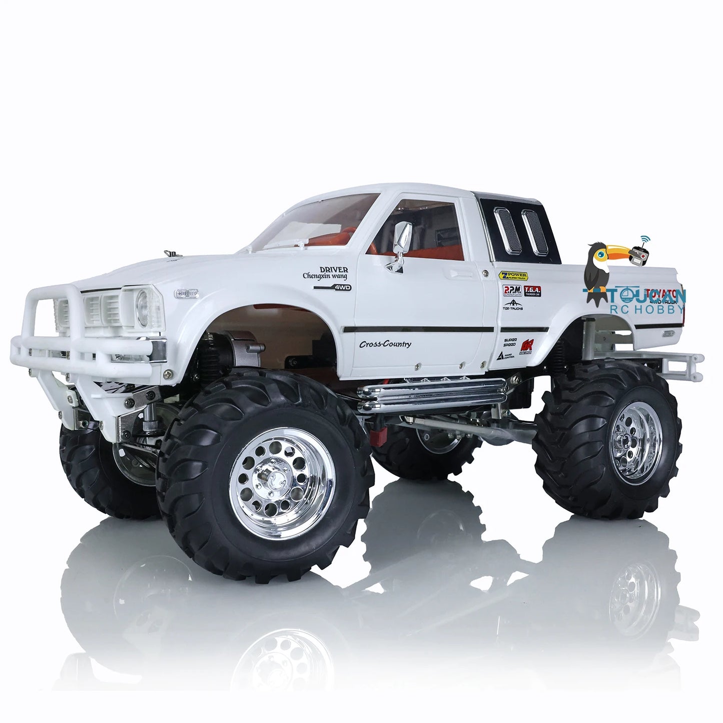 US Stock HG 1/10 4x4 4WD RC White P407 Pickup Rally Car Racing Crawler Truck KIT Chassis Gearbox Model Outdoor Toy for Boys Gift