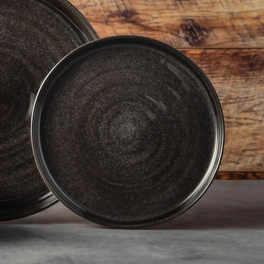 Ceramic Salad Plate Round Rustic Dinnerware Microwave Dishwasher Safe Perfect Serving Appetizers Side Dishes and Salads