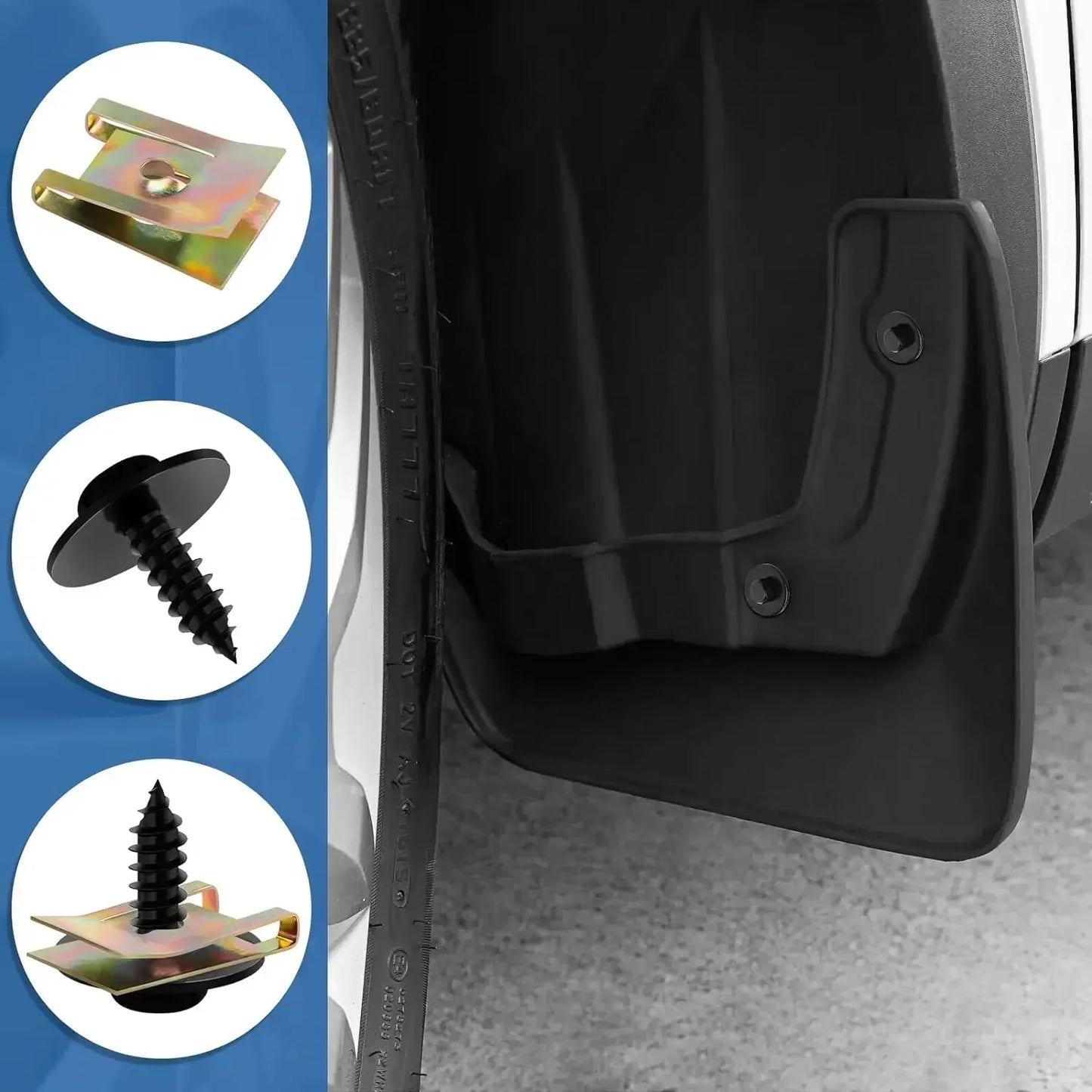 20pcs Mixed Car Metal Screw Tapping Fastener Clip U-Type Clip with Screw Anti-rust Protection Clip Screw Buckle Iron Sheet