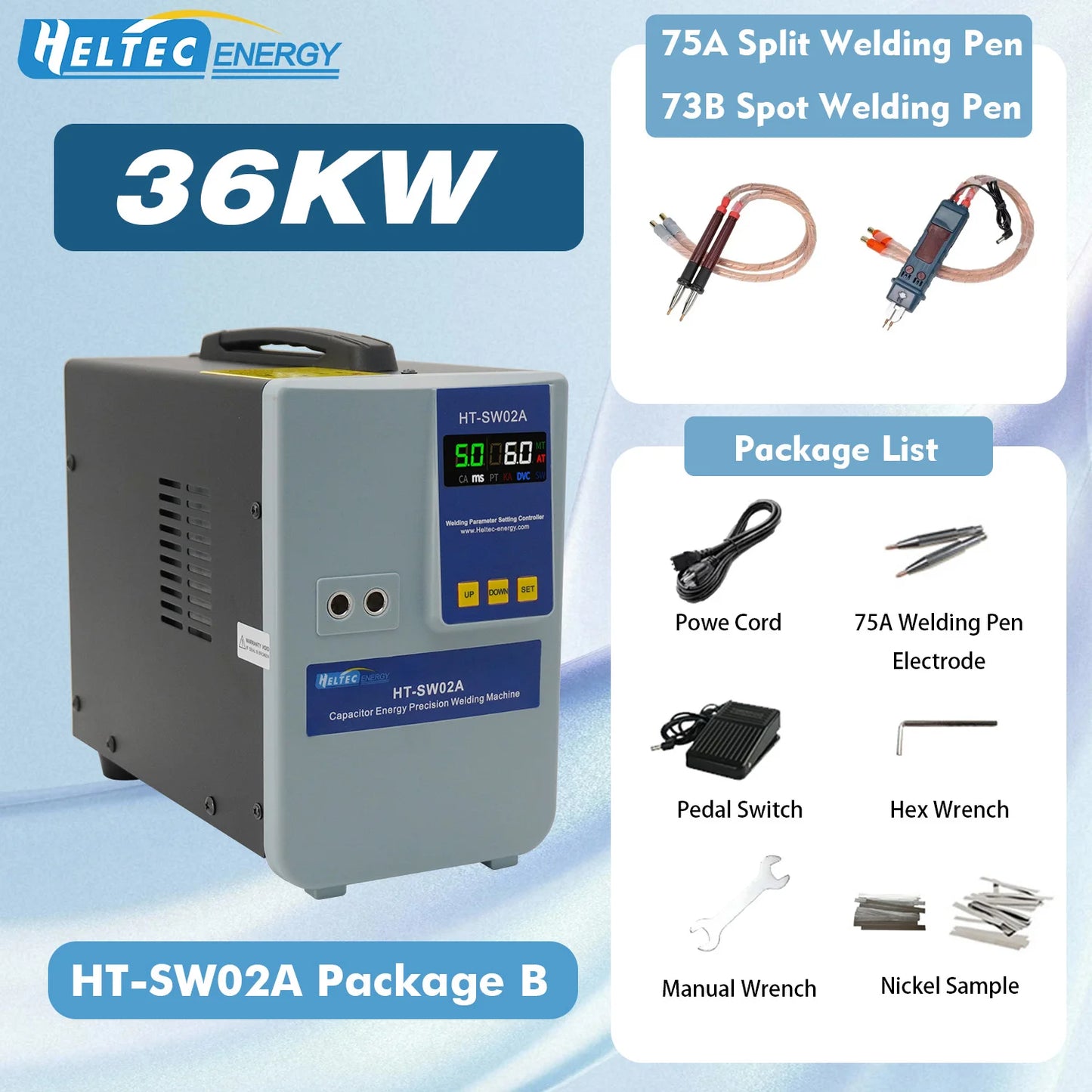 Heltec 21KW 12KW 36KW 42KW Portable Battery Automotive Spot Welder Capacitor Storage Point Welding Machine Efficient  Tools