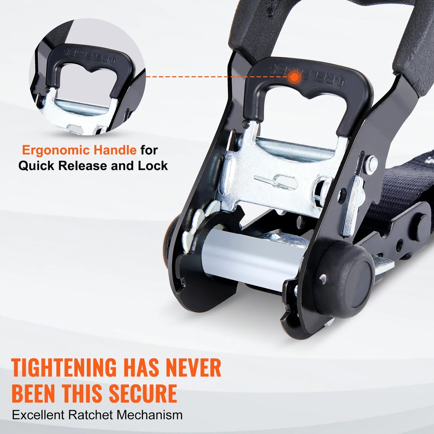 SucceBuy 4pcs Trailer Ratchet Tie Down Straps with Padded Handles Hook Brake Binding Belt for Moving Securing Cargo Motorcycle