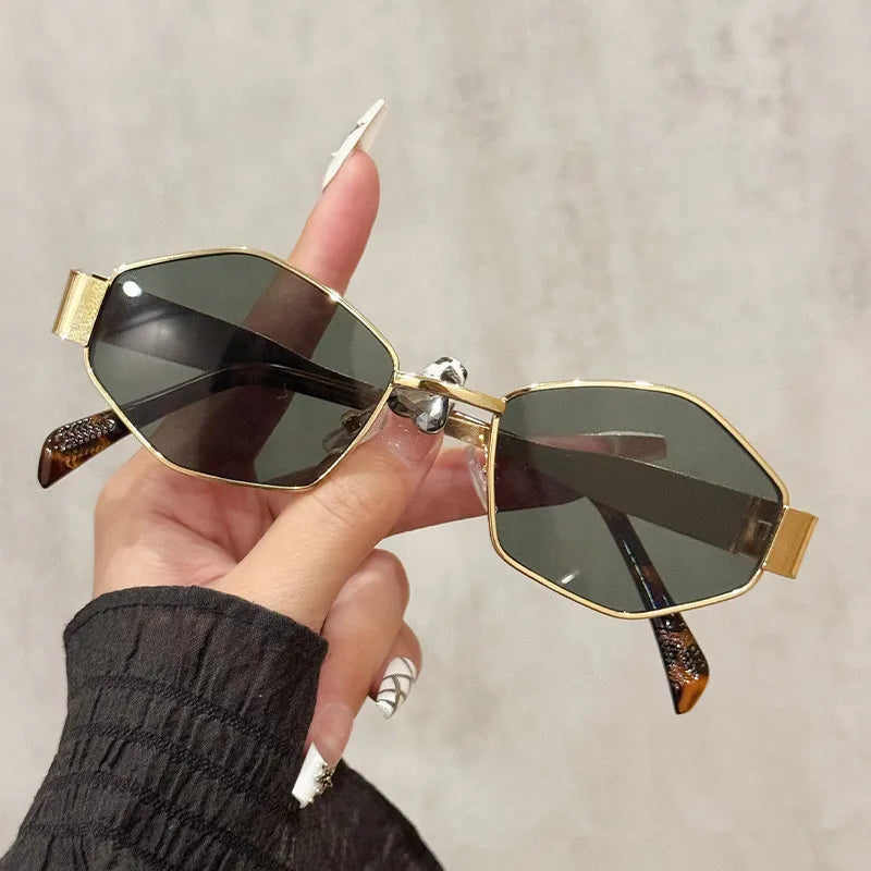 Vintage Special-Shaped Sunglasses Women Men Square Sun Glasses Female Retro Polygon Oculos De Sol ﻿for Male Eyeglass Eyewear