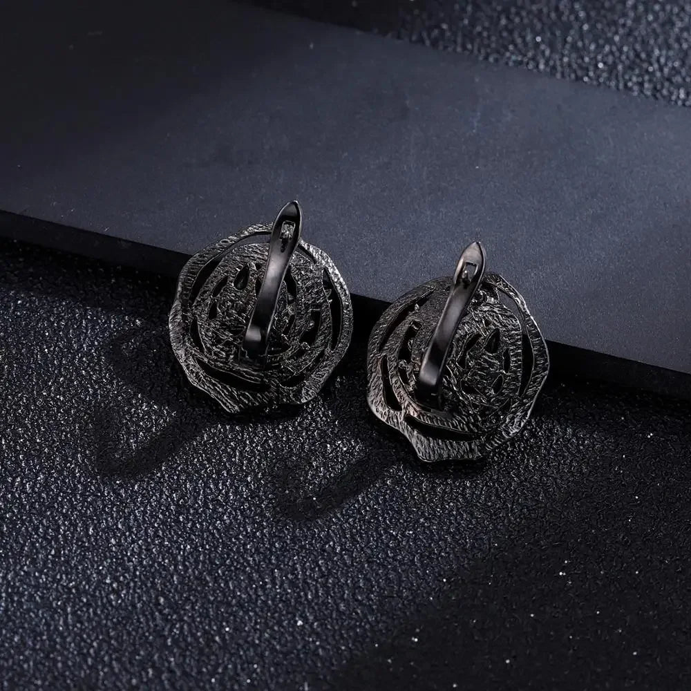 GEM'S BALLET Natural Peridot woman’s statement earrings 18k gold 925 silver two tone handmade butterfly flower lotus Earrings