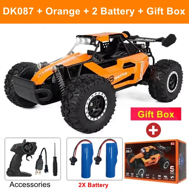 Remote Control Car RC Drift Racing 1:16 Vehicle Off Road Alloy 2.4G Radio High-Speed Trucks With LED Light Climbing Gift Kid Toy