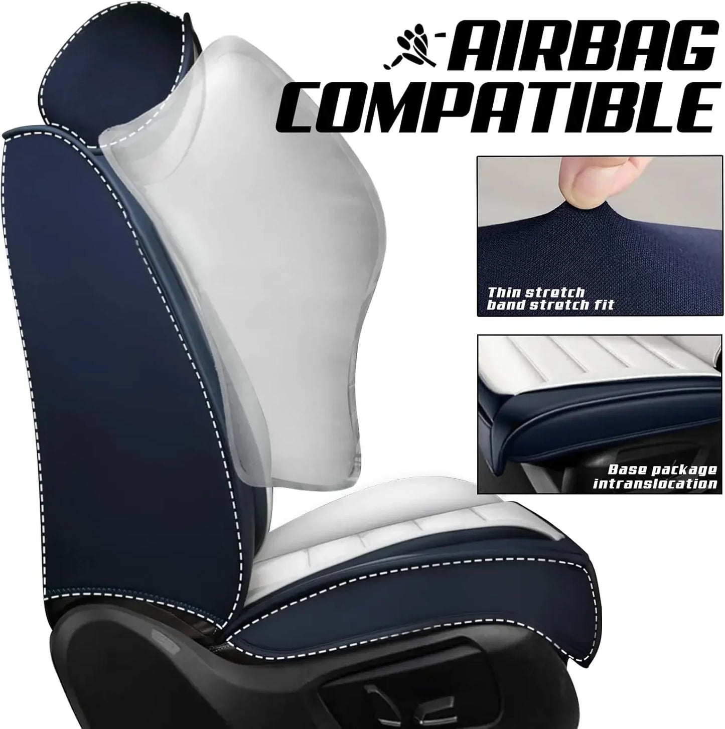 Seat Covers Fit for Toyota Tacoma 2006-2024, Waterproof Nappa Leather Full Coverage Truck Seat Cover, Muscle Sport Style Auto In
