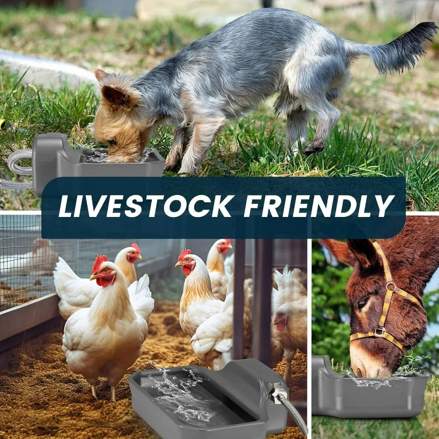 Automatic Dog Water Dispenser with 1 Gallon Capacity for Indoor and Outdoor Use Large AutoFill Water Feeder Ideal for Pets and