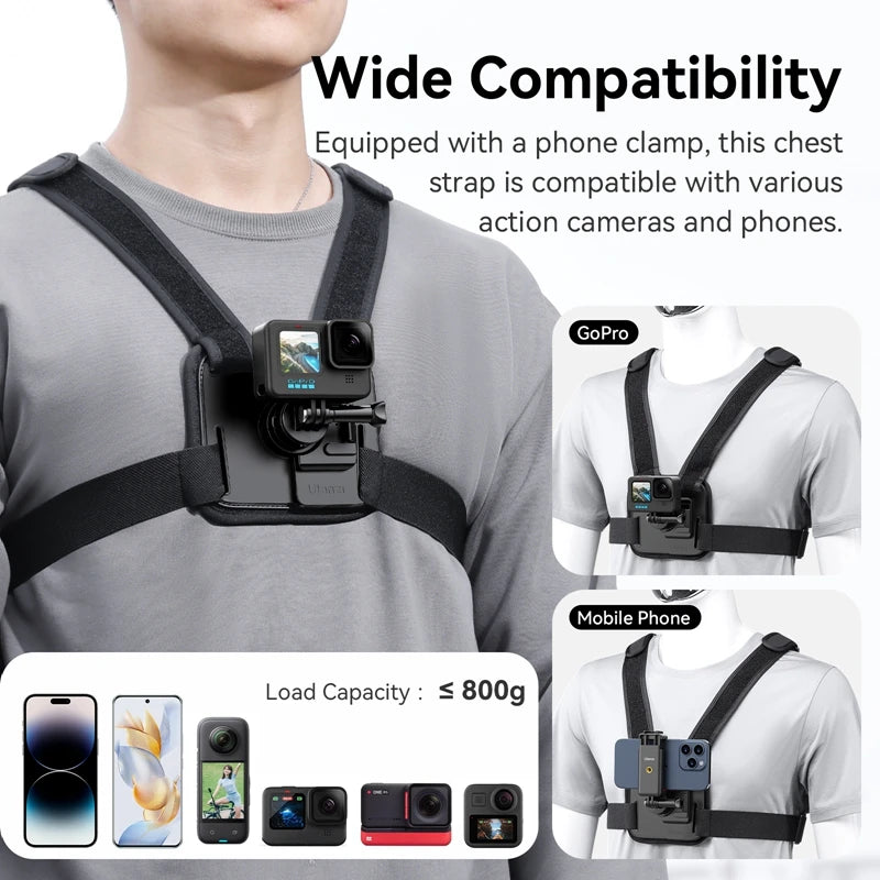 Ulanzi Go Quick II Magnetic Chest Strap For GoPro And Phone