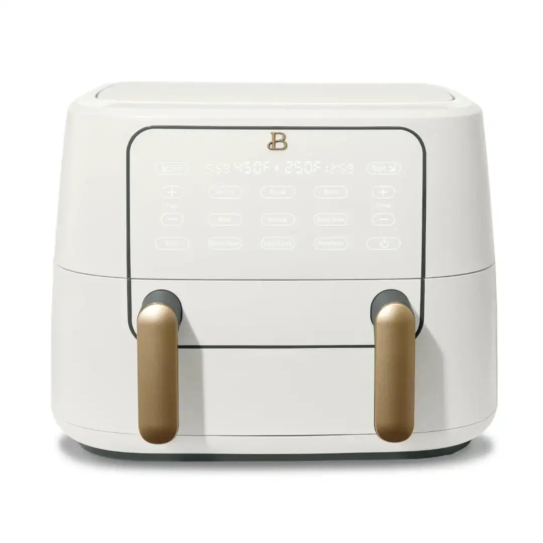 Beautiful 9 Qt TriZone Air Fryer White By Drew Barrymore