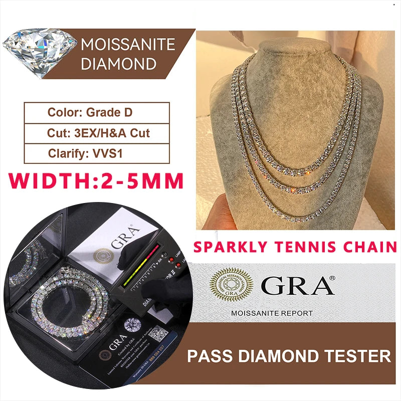 Iceoutbox D VVS1 Moissanite Tennis Bracelet Sterling Plated